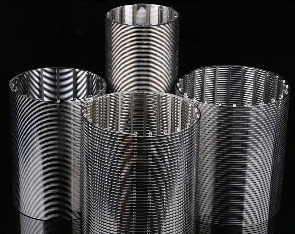 V-shaped wedge wire screens ensure efficient clog-free industrial filtration