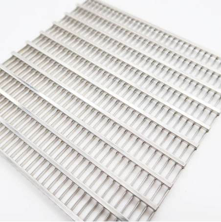 Stainless steel wedge wire screen panel close-up
